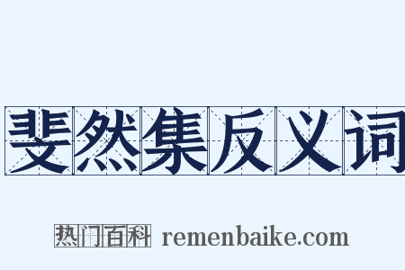斐然集反义词是什么意思的图片